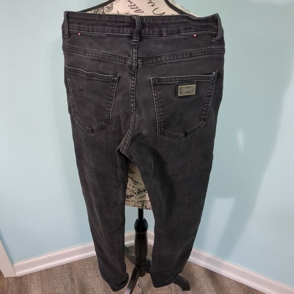 Dolce & Gabbana black Denim Jeans 14 Gold size 30 - Picture 2 of 7